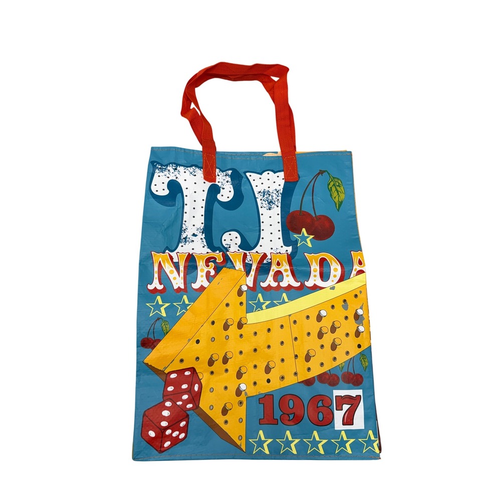 Trader Joe's Nevada State Reusable Grocery Bag Tote Las Vegas Western Blue 1967